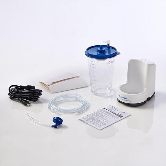 Individual components of the PureWick&trade; Urine Collection System